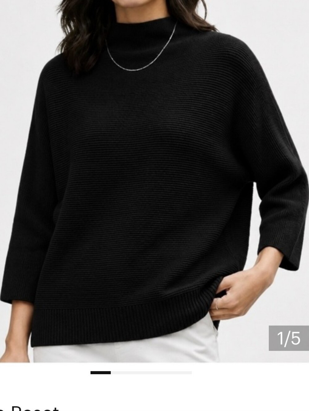 The Reset R Label Mock Neck Wool/ Cashmere Sweater Size S/M